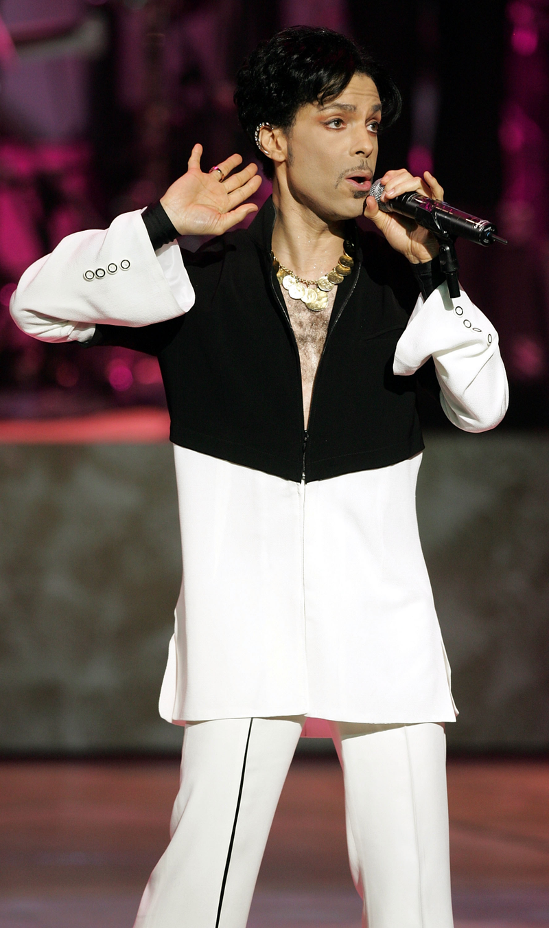 Prince performs at the 36th NAACP Image Awards at the Dorothy Chandler Pavilion in Los Angeles on March 19, 2005.Kevin Winter/Getty Images